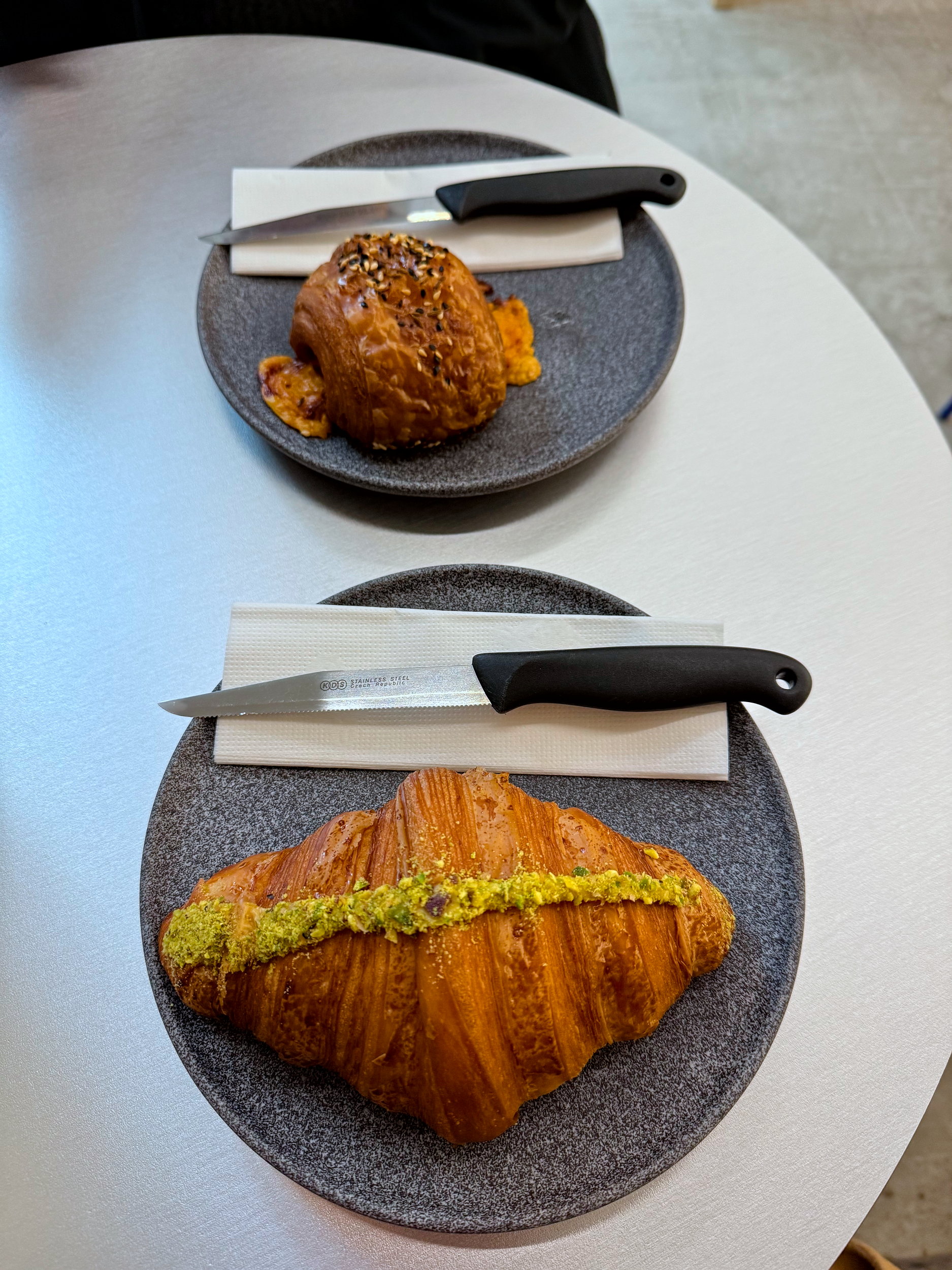 Two croissants from Supernova Bakehouse