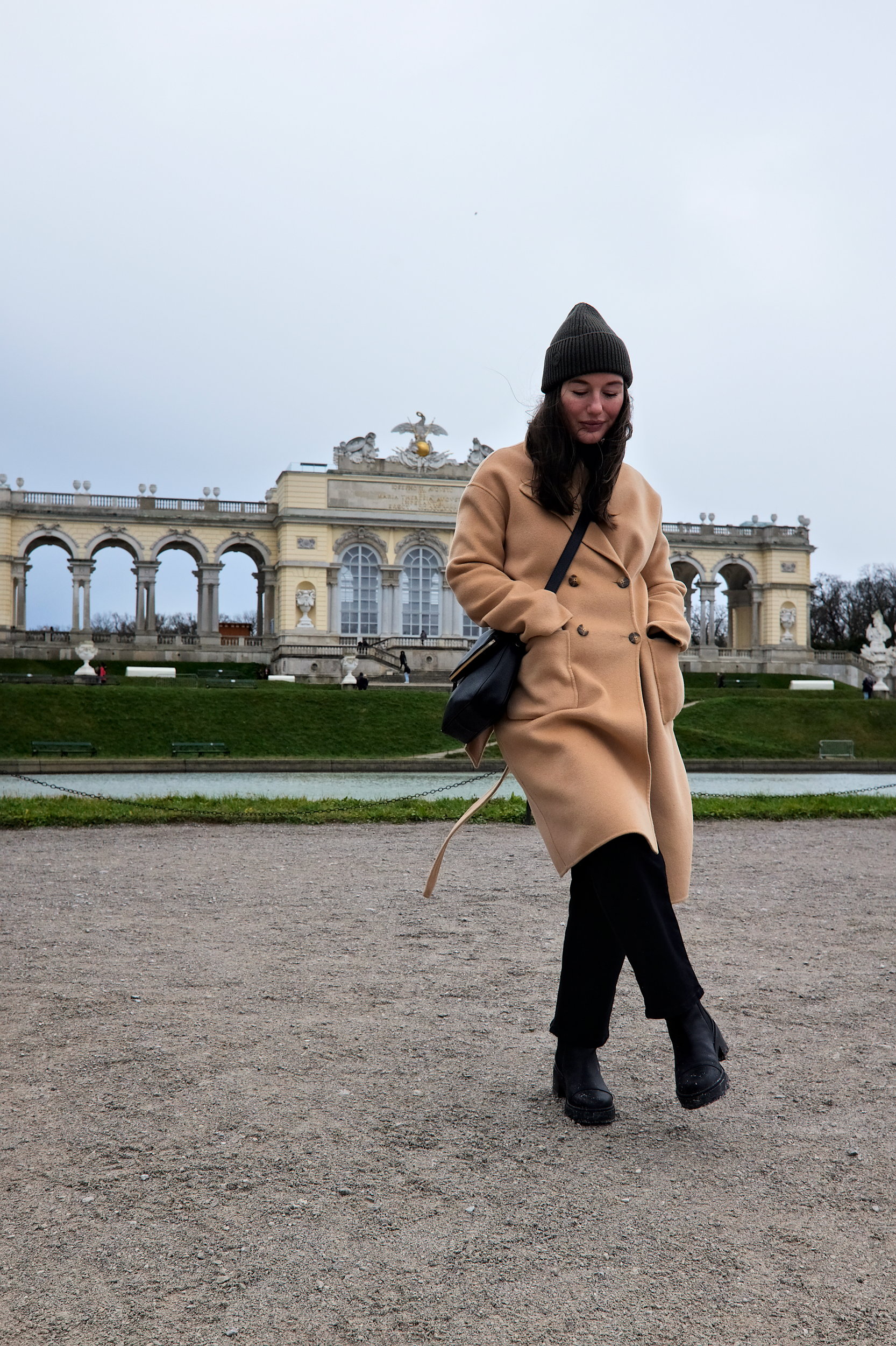 Alyssa in front of the Gloriette at  Schönbrunn Palace