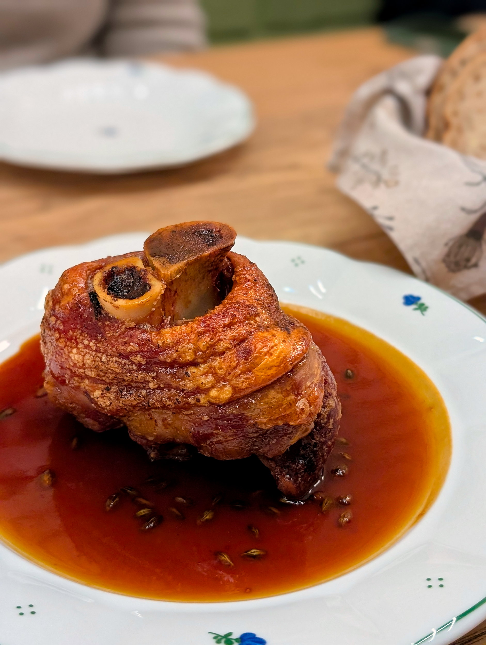 Roasted pork knuckle from Výčep