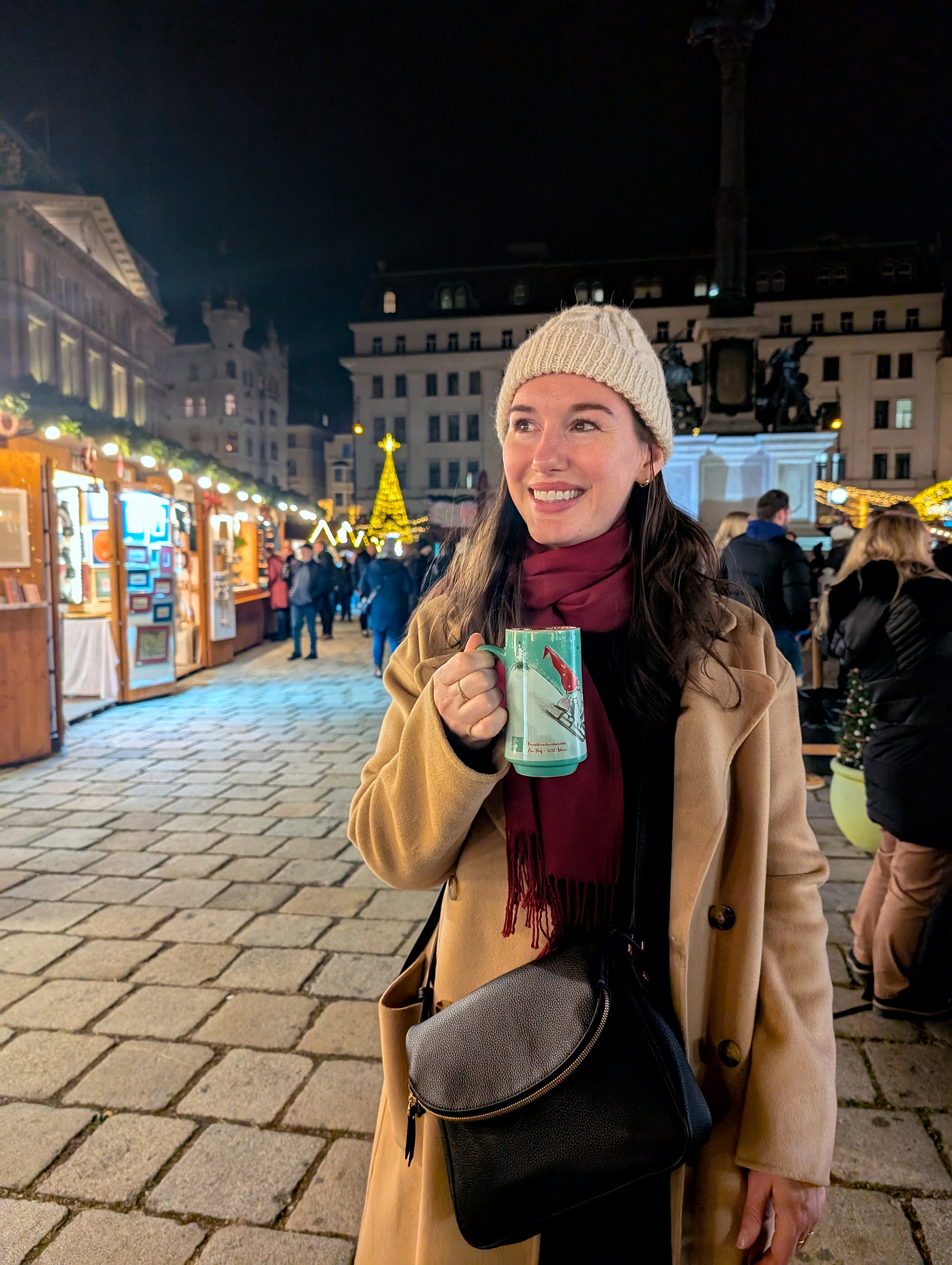 Alyssa at a Christmas market in Vienna