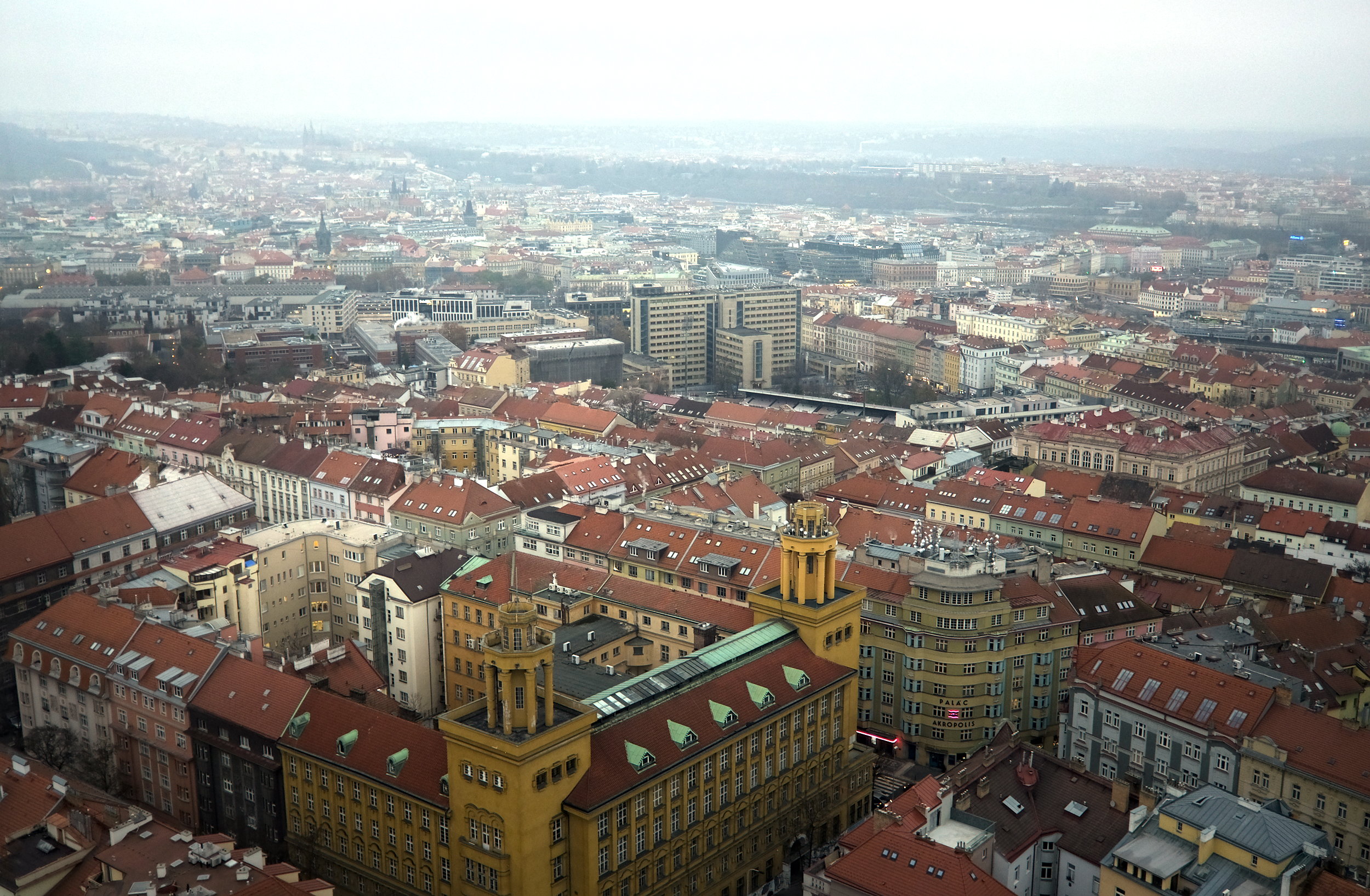 View of Prague from Žižkov Television Tower