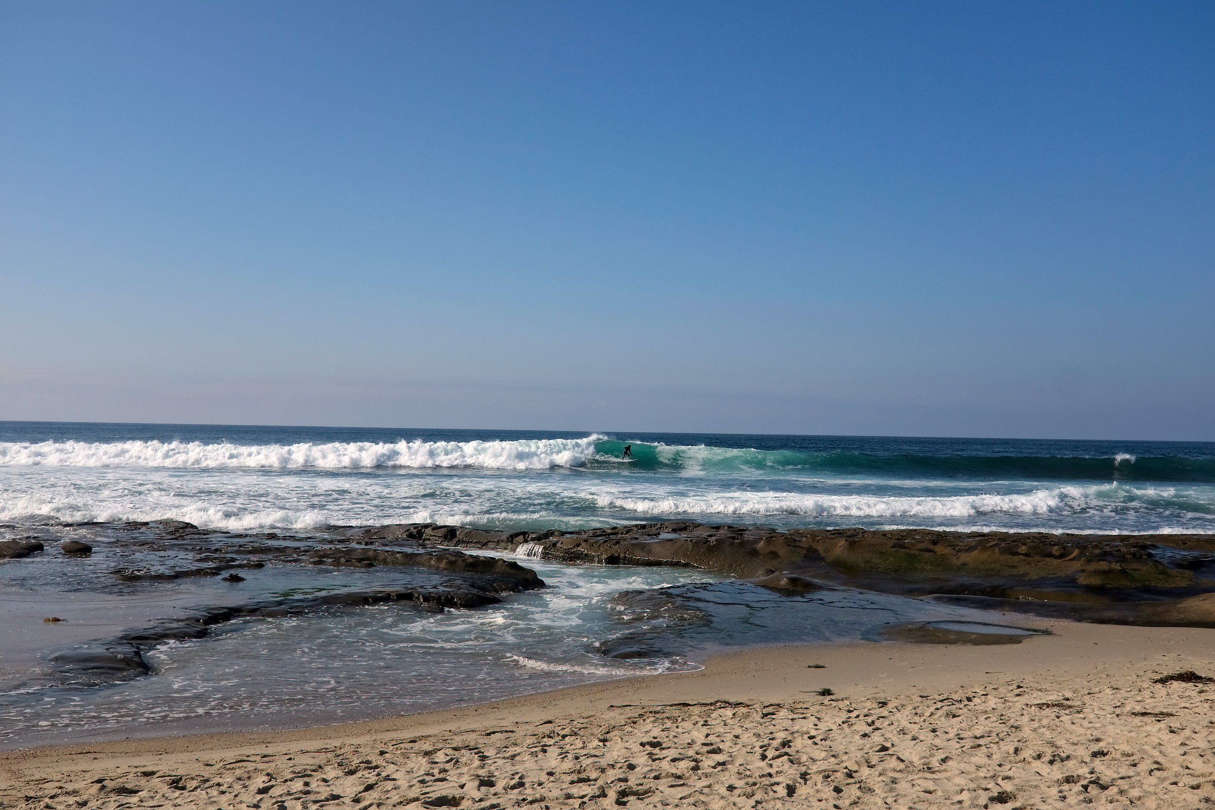 A surfer in La Jolla