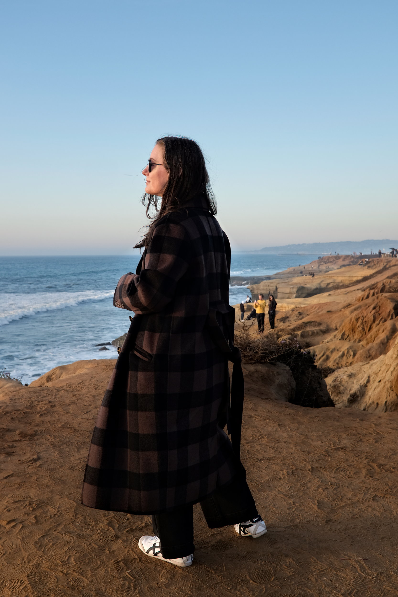 Alyssa at Sunset Cliffs at sunset