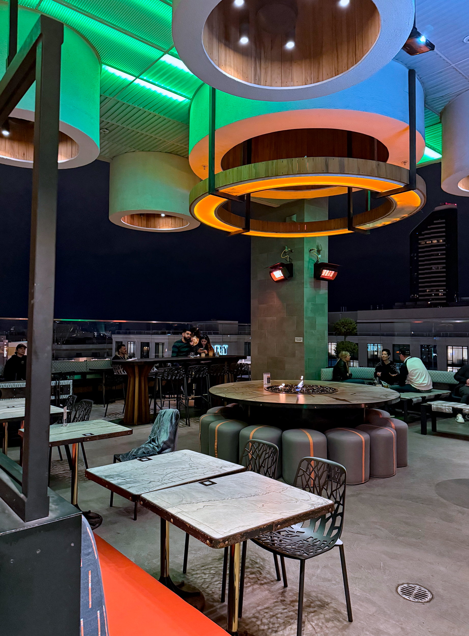 The rooftop bar at The Nolen in San Diego