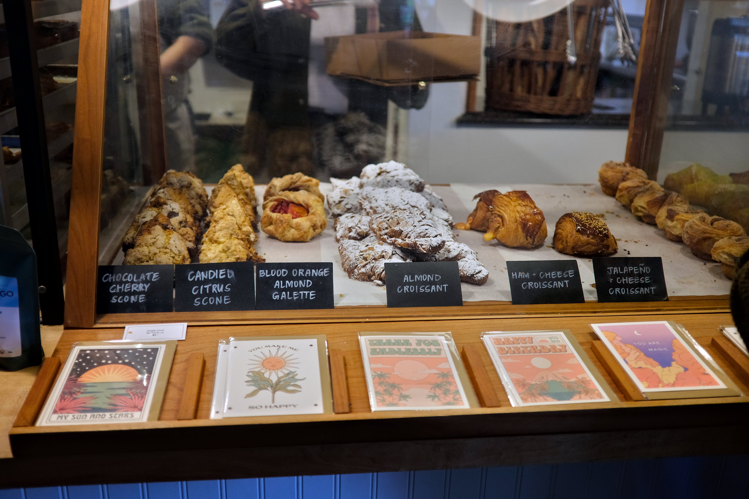 The pastry case at Wayfarer Bread